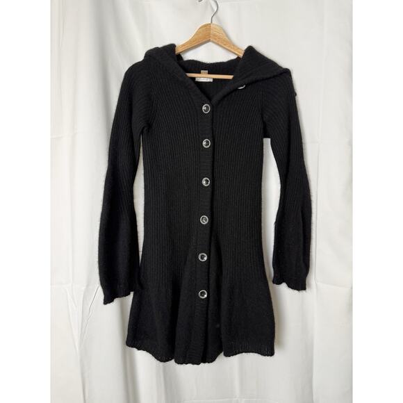 Nordstrom 100% Cashmere Ribbed Knit Longline Cardigan Sweater Size S/M - Picture 1 of 9